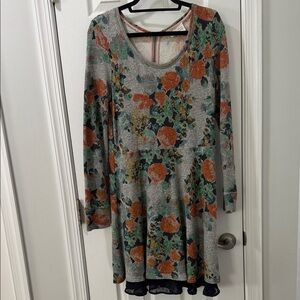 Anthropologie knit floral dress